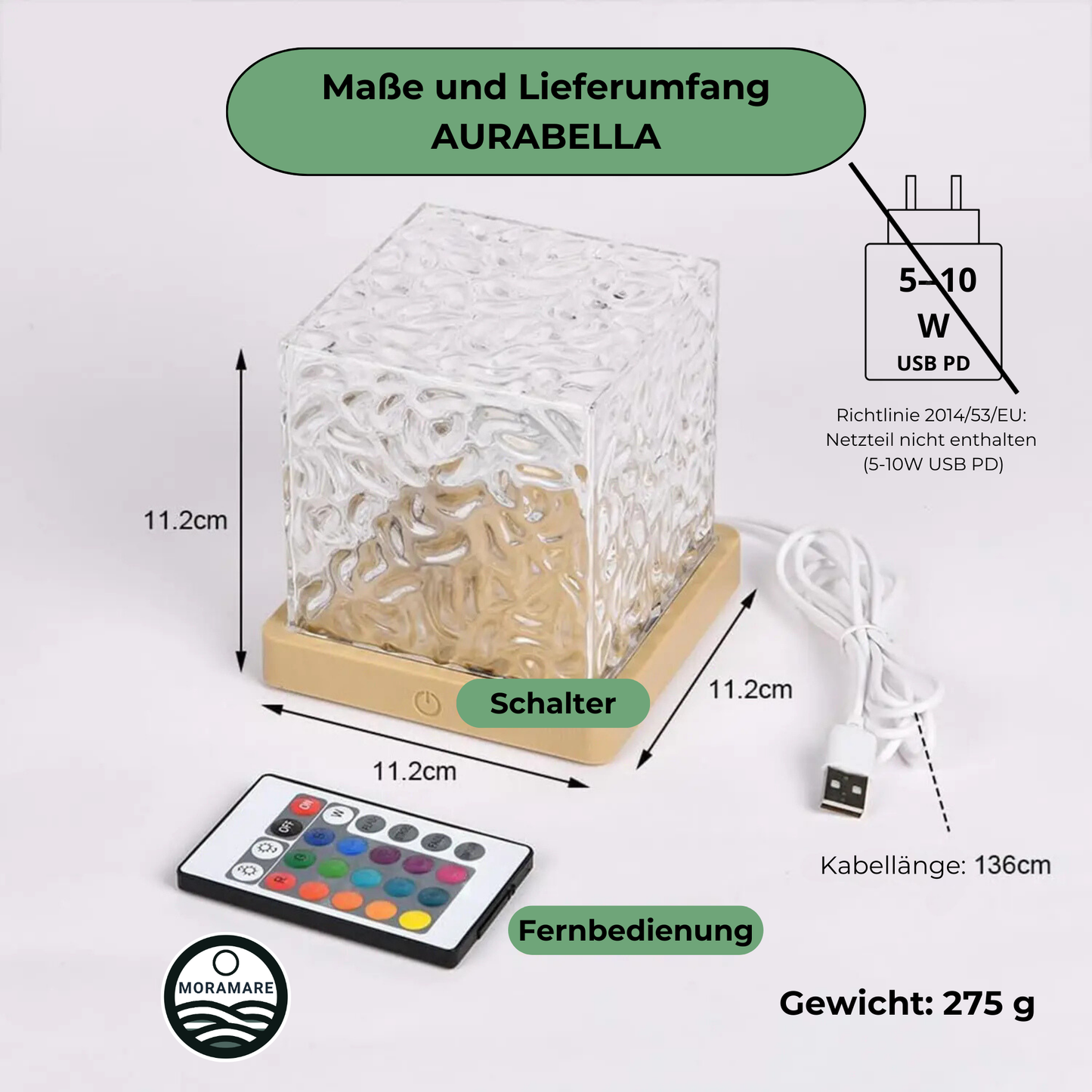 AURABELLA - LED-Polarlicht Lampe