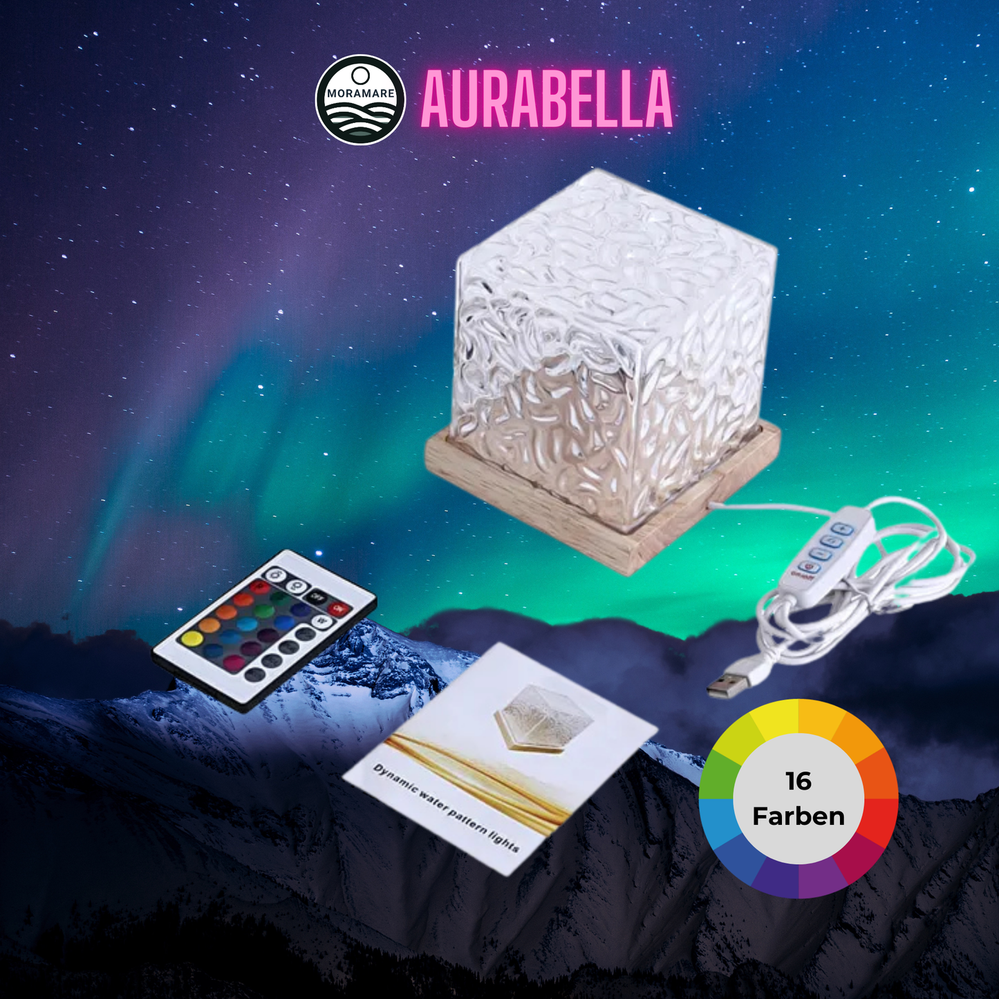 AURABELLA - LED-Polarlicht Lampe