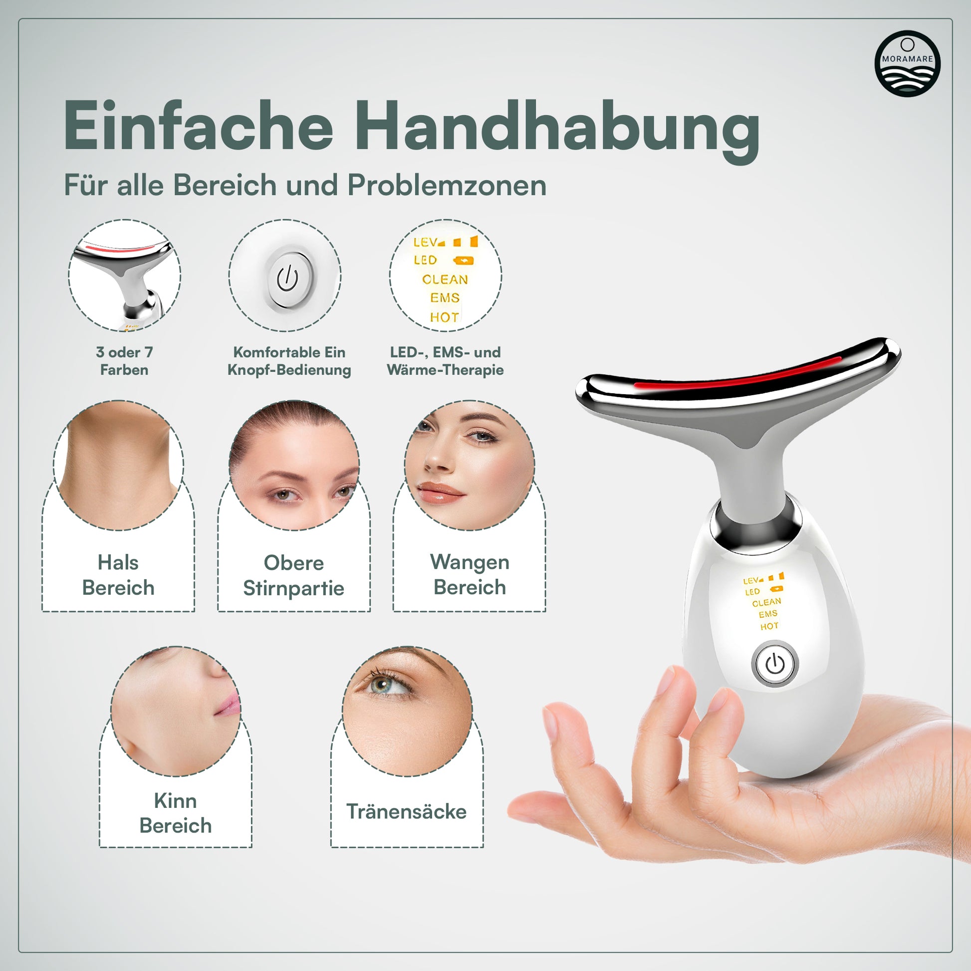 LiftPro II - EMS - LED-Photonentherapie-Massagegert MORAMARE LiftPro II - EMS - LED-Photonentherapie-Massagegert MORAMARE